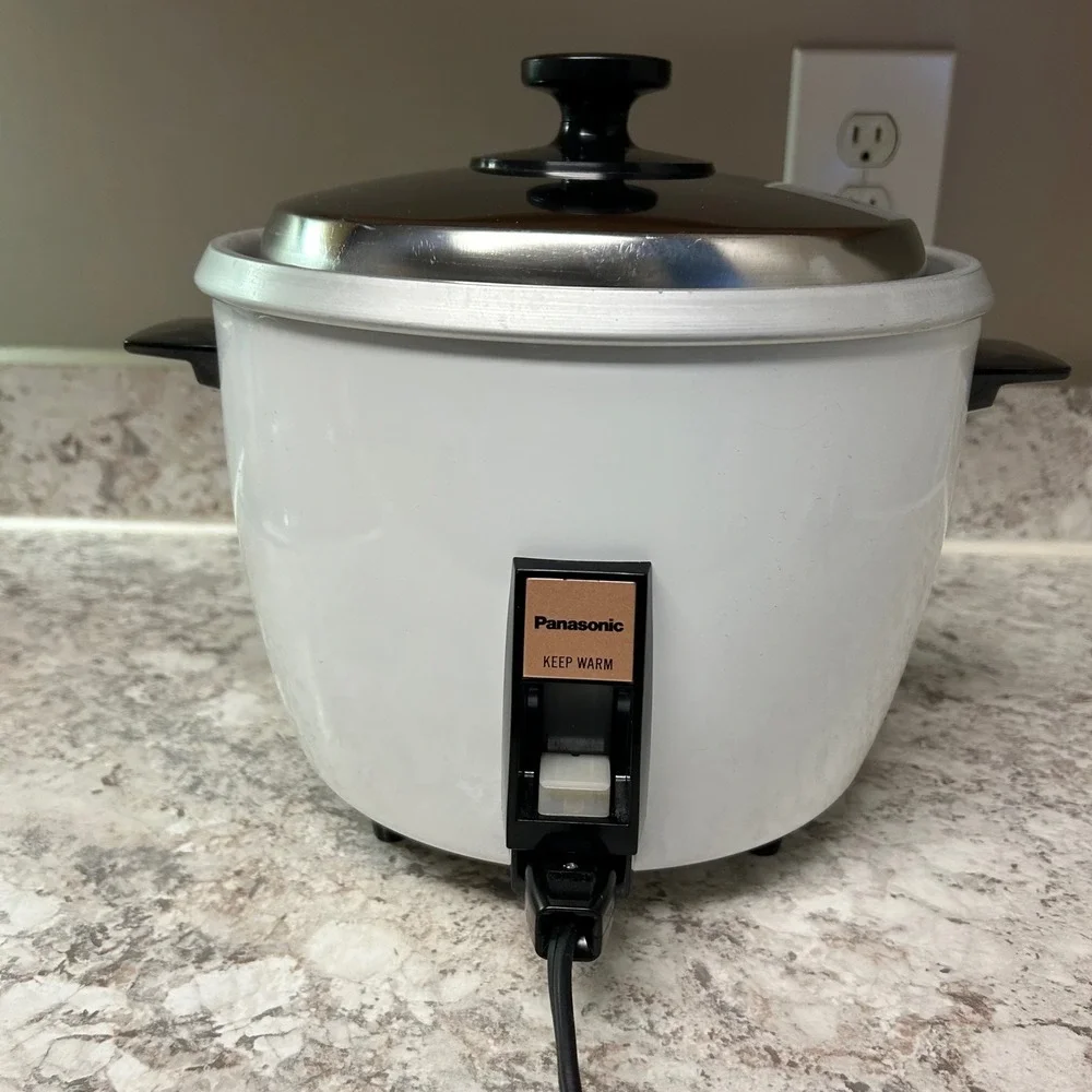 Panasonic Rice Cooker 10-Cup White Rice-O-Mat SR-18FH Steamer Keep‎ Warm